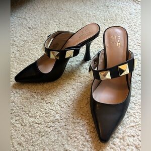 Black Mule Heels, Size 9